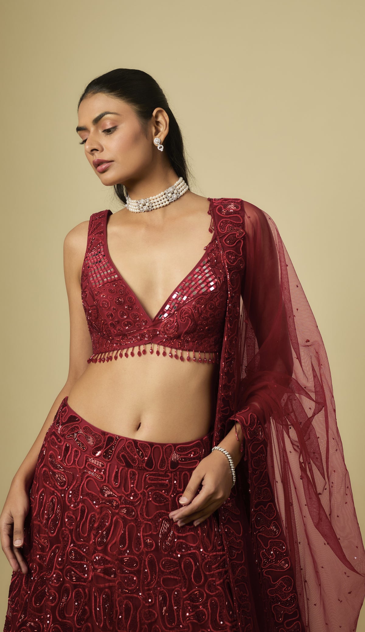 VEIL LEHENGA SET