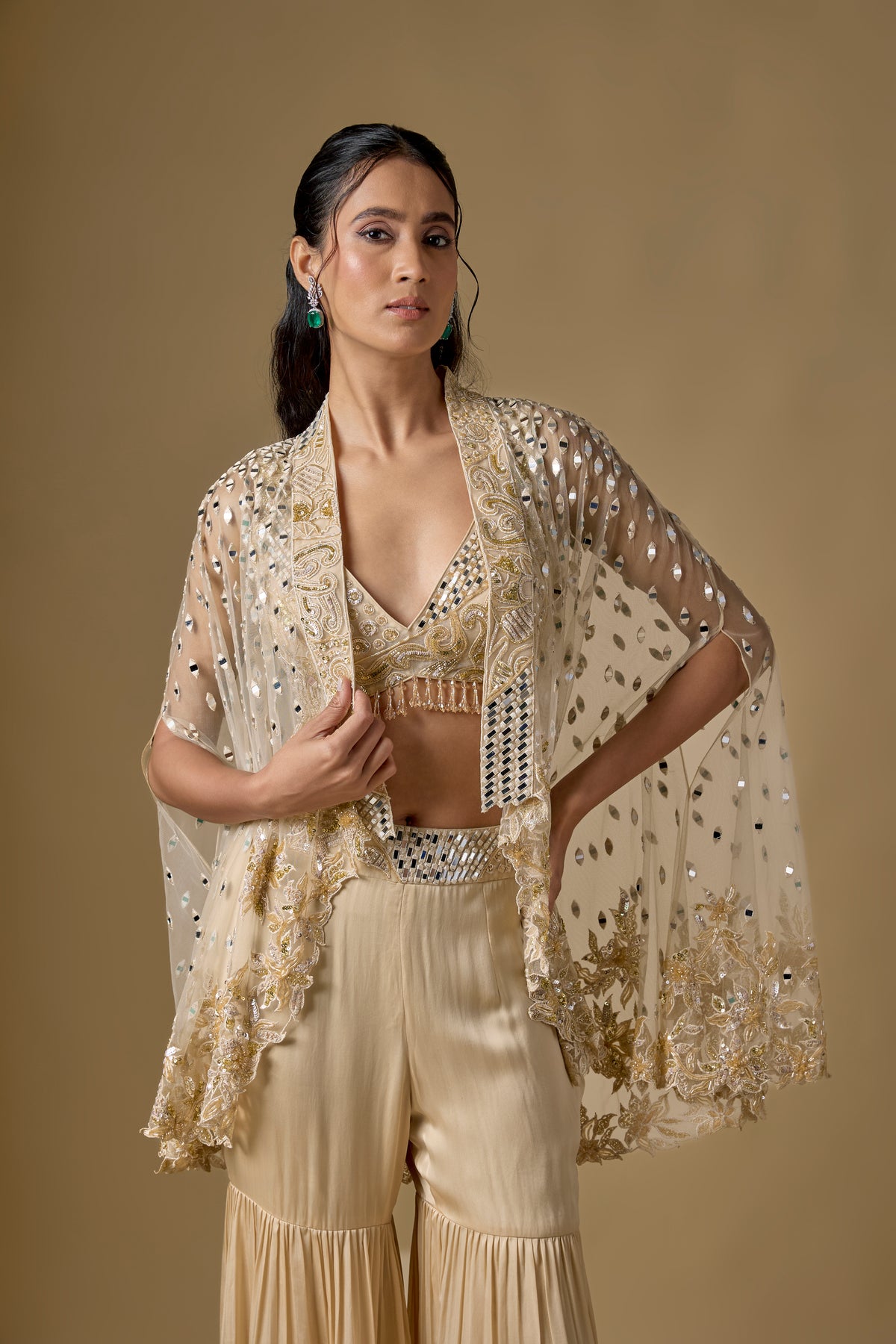 Currenta sharara cape set