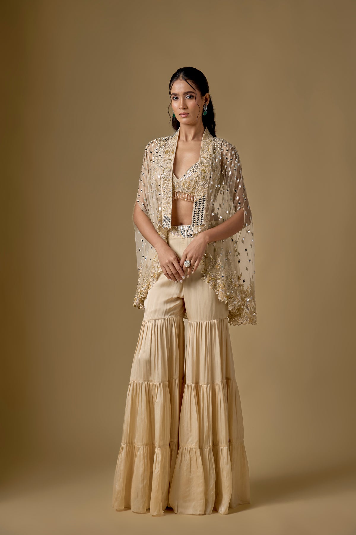 Currenta sharara cape set