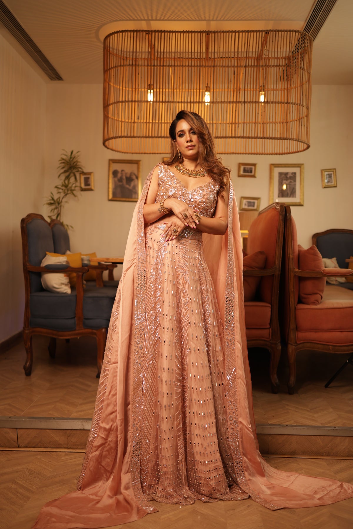 Natasha Desai in Swarm Lehenga