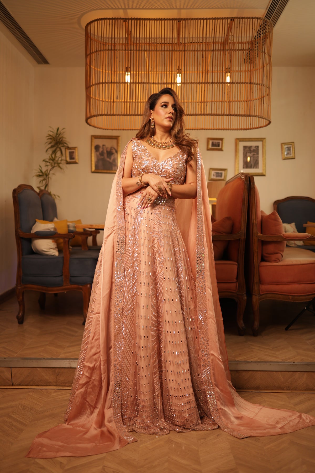 Natasha Desai in Swarm Lehenga