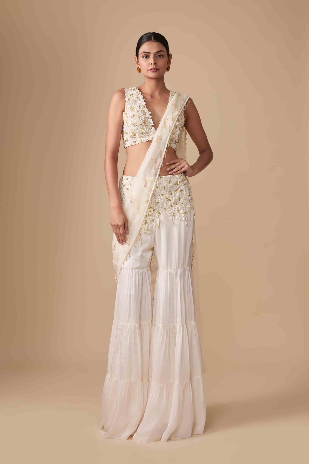 GLINT SHARARA SET WITH PALLU