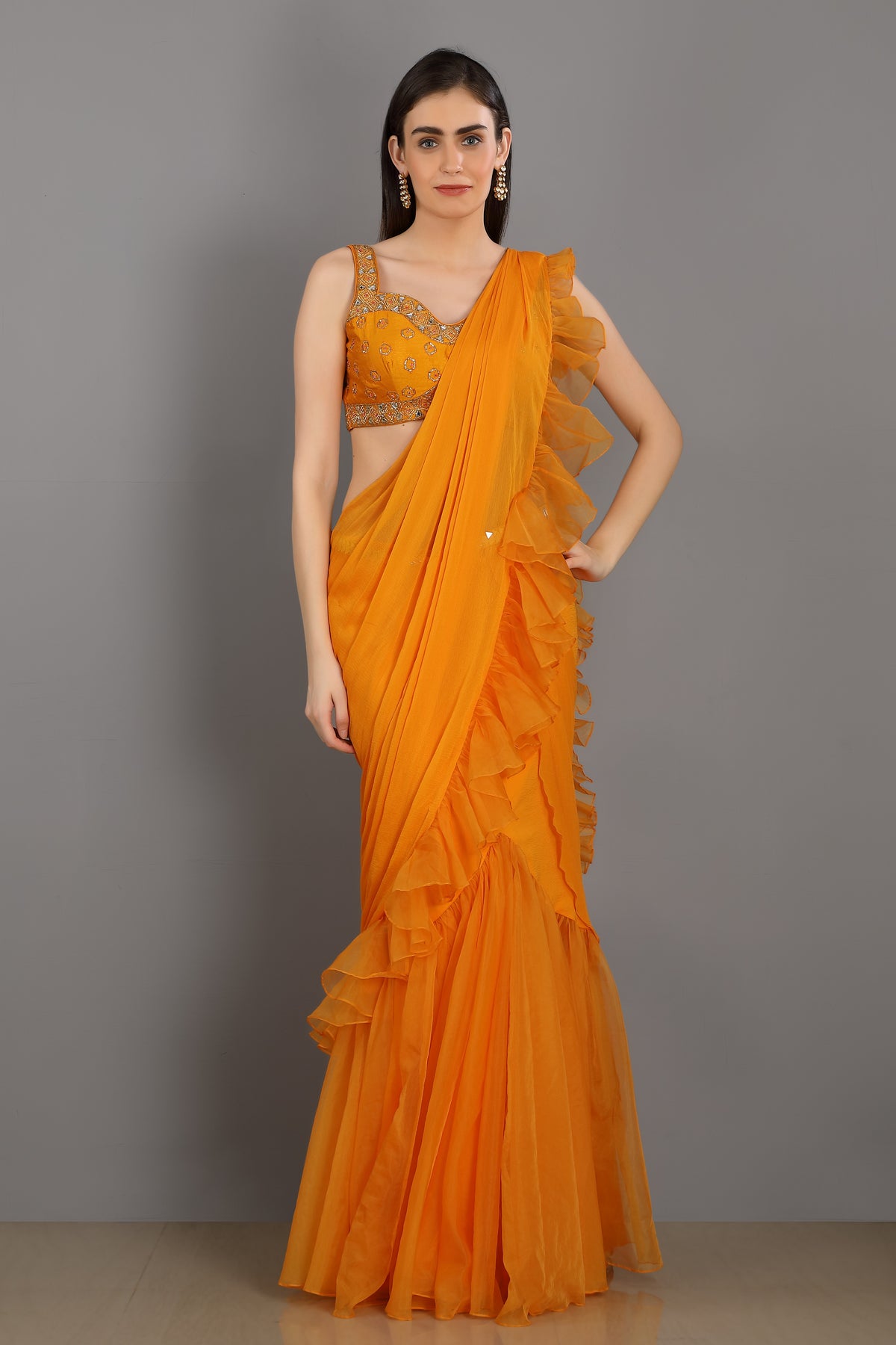 Shezan Pre Draped Saree