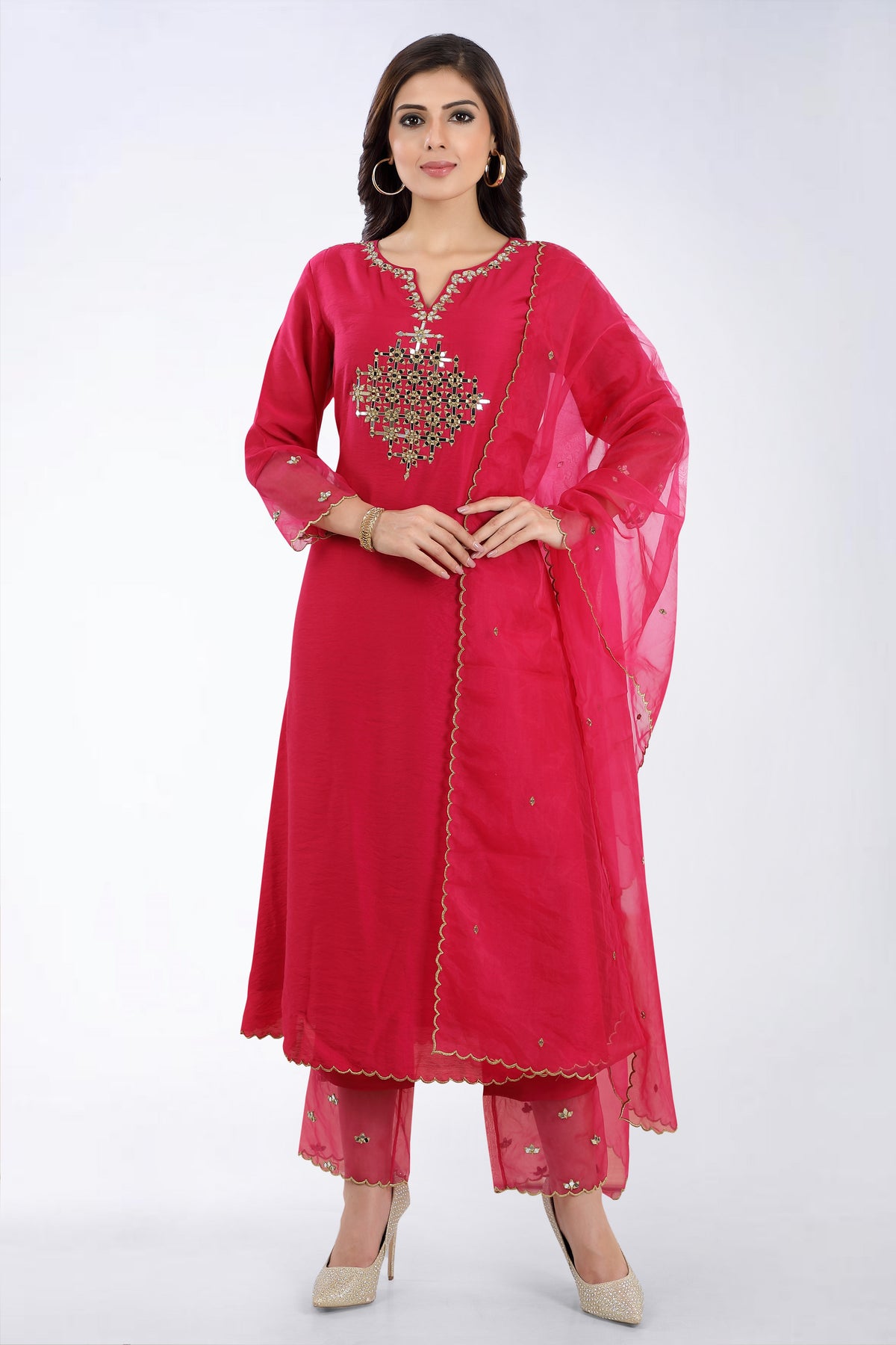 Red Kurta Set